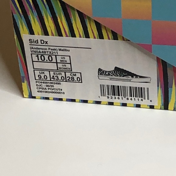 Vans Mens Sid Dx Anderson Paak Malibu Mens Size 10 Skate Shoes Sneakers - Picture 8 of 11
